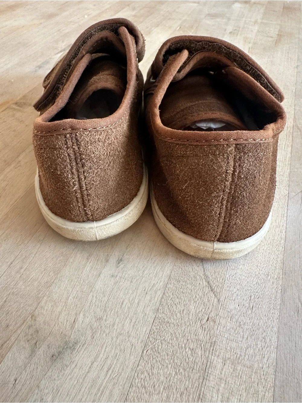 Zara Kids Brown Suede Velcro Sneakers